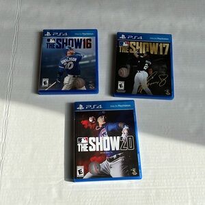 PS4 The Show MLB 16, 17 & 20 EUC
Adult owned $15 each